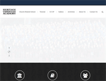 Tablet Screenshot of heritage-christian-academy.org
